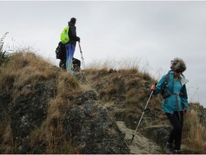 Climbing Te Mata Peak in the wind, rain and cold.