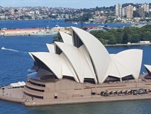 View of the Sydney Opera House from the top of Sydney Harbour