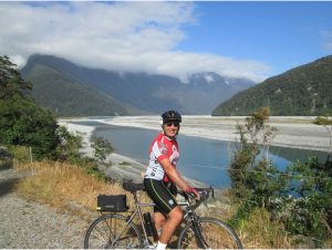 Biking up the Kakapotahi River Valley