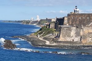 View of the Old Fort as we are leaving San Juan, Puerto Rico