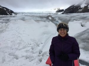 Julie on the Athabasca Glacier