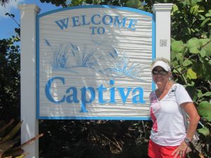 Julie at the connection between Sanibel Island onto Captiva Island