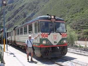 Train from Ollantaytambo to Aguas Calientes.